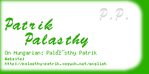 patrik palasthy business card